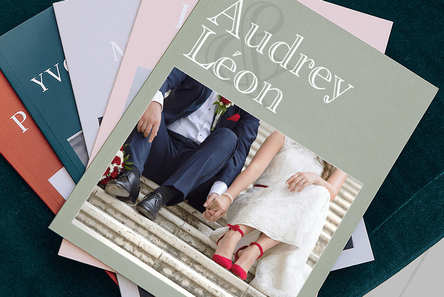albums photos de mariage en dos carré collé proposés par Laurent Agier, photographe dans le var