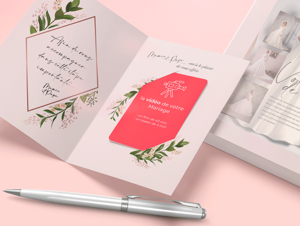 bon cadeau pour les prestations photos ou videos de mariage de laurent agier