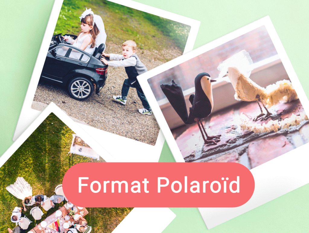photos au format polaroïd imprimées par Laurent Agier, photographe de mariage sur toulon