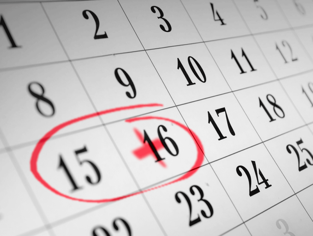 visuel d'un calendrier qui affiche une date supplémentaire de cérémonie de mariage