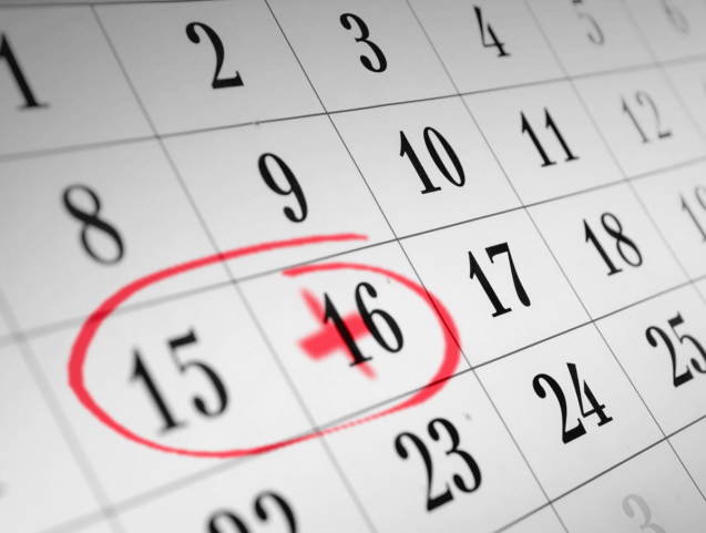 visuel d'un calendrier qui affiche une date supplémentaire de cérémonie de mariage