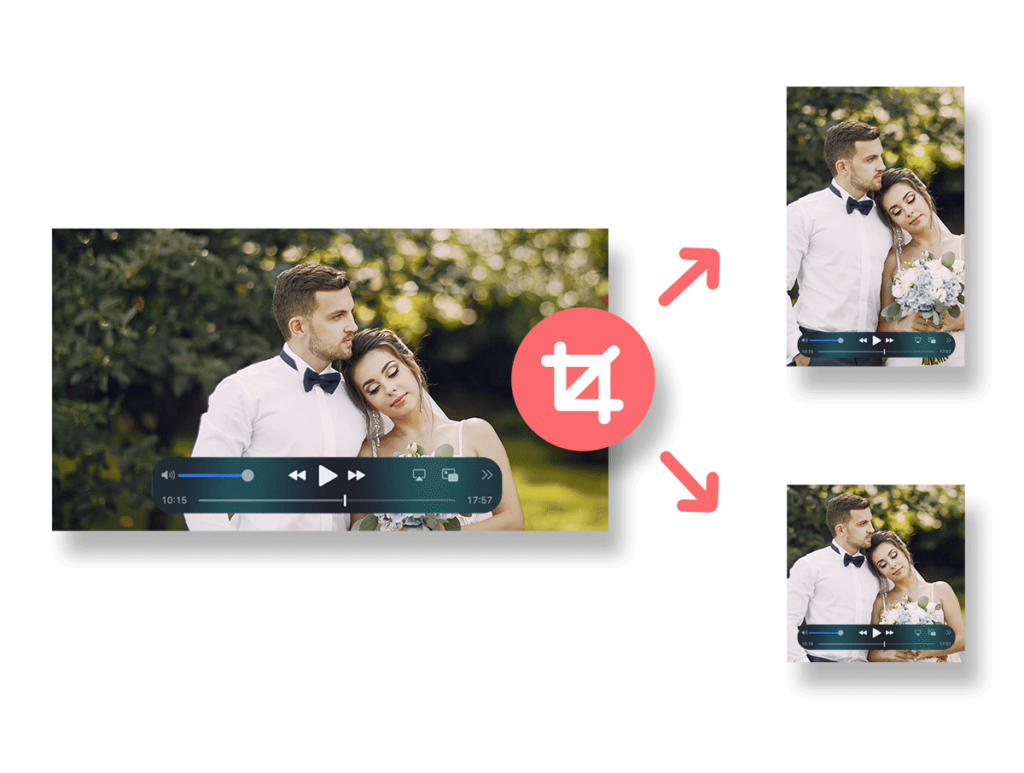 pictogramme d'un recadrage vidéo réalisé par Laurent Agier, film de mariage pas cher, dans le var